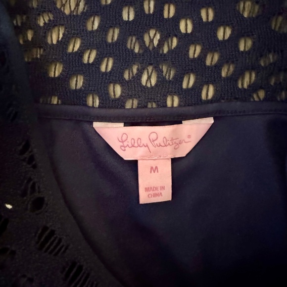 Lilly Pulitzer Navy Crochet Dress - Medium - Picture 3 of 3